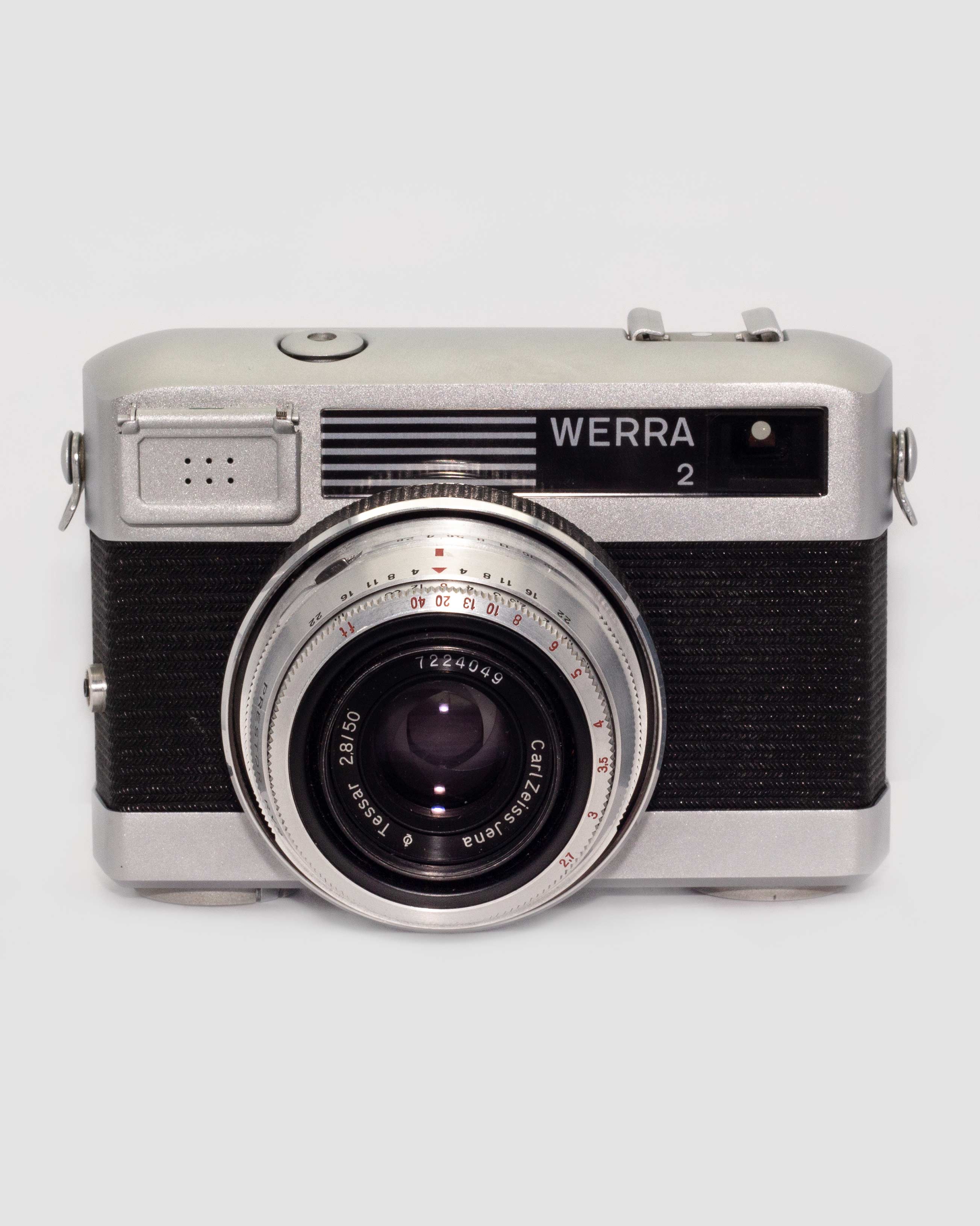 Werra-2 №655087 с об. Carl Zeiss Jena Tessar 2,8/50 №7224049 с крышкой и  чехлом